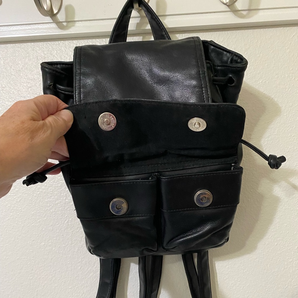Genuine Leather Mini Backpack - Picture 5 of 15